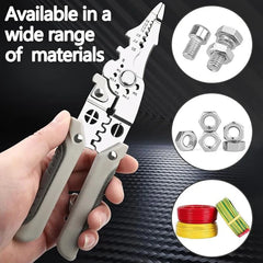 پارسل کھولیں، تسلی کے بعد پیمنٹ کریں  All in 1 Multi-Functional Plier - Wire Stripper ,Cutter ,Crimper | Pure Stainless Steel