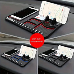 پارسل کھولیں، تسلی کے بعد پیمنٹ کریں  Best Selling Universal Silicone Car Dashboard Mat with Phone Holder & Non-Slip Mat - 4-in-1 Multi-Functional Dashboard Organizer (50% OFF Sale – 24 Hours Only)